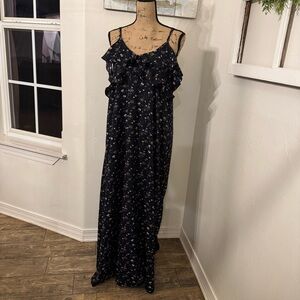 Wishlist Blue Ruffled Tiered Maxi Dress